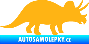 Samolepka Triceratops 001 pravá světle oranžová