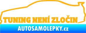 Samolepka Tuning není zločin 001 světle oranžová