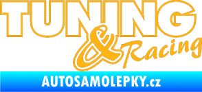 Samolepka Tuning racing obrys světle oranžová