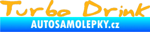 Samolepka Turbo drink světle oranžová