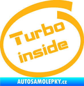 Samolepka Turbo inside světle oranžová