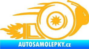 Samolepka Turbo šnek 002 pravá světle oranžová