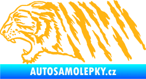 Samolepka Tygr 004 levá světle oranžová