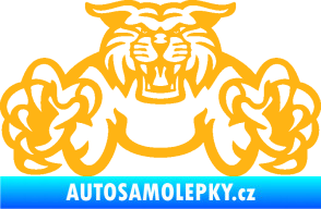 Samolepka Tygr 006 světle oranžová