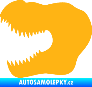 Samolepka Tyrannosaurus Rex lebka 001 levá světle oranžová