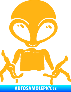 Samolepka UFO 006 pravá světle oranžová