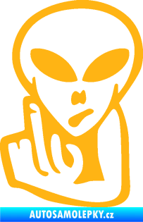 Samolepka UFO 008 levá světle oranžová