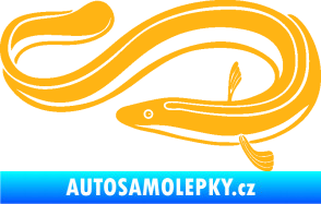 Samolepka Úhoř 001 levá světle oranžová