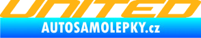 Samolepka United nápis světle oranžová