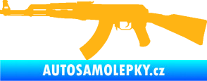 Samolepka Útočná puška AK 47 levá světle oranžová