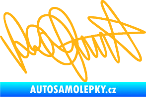 Samolepka Valentino Rossi podpis světle oranžová