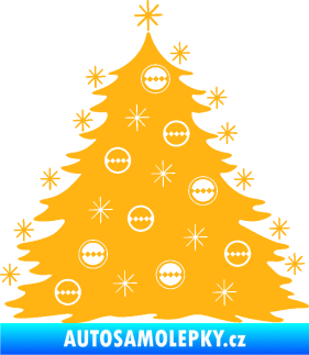 Samolepka Vánoční stromeček 001 světle oranžová