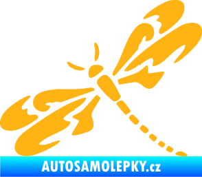 Samolepka Vážka 001 levá světle oranžová