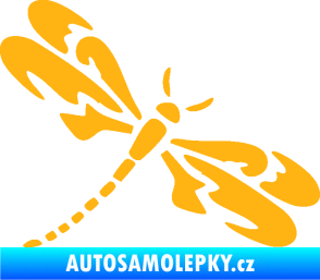 Samolepka Vážka 001 pravá světle oranžová