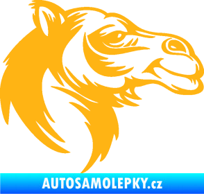 Samolepka Velbloud 004 pravá hlava světle oranžová
