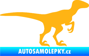 Samolepka Velociraptor 001 pravá světle oranžová