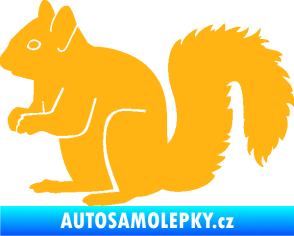 Samolepka Veverka 001 levá světle oranžová