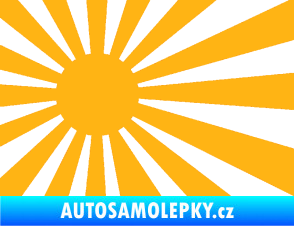 Samolepka Vlajka Japonsko 002 levá JDM světle oranžová