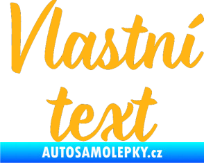 Samolepka Vlastní text - Monarda světle oranžová