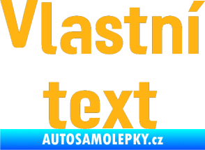 Samolepka Vlastní text - Moto GP světle oranžová