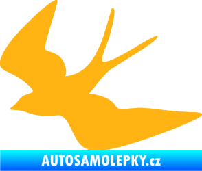 Samolepka Vlaštovka 001 levá světle oranžová