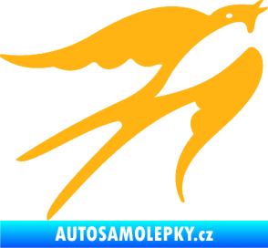 Samolepka Vlaštovka 003 pravá světle oranžová