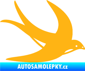 Samolepka Vlaštovka 004 pravá světle oranžová