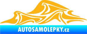 Samolepka Vlny 002 levá moře světle oranžová