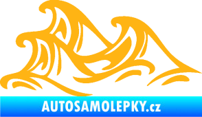 Samolepka Vlny 005 levá moře světle oranžová