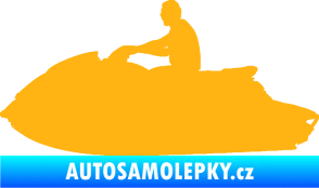 Samolepka Vodní skútr 003 levá světle oranžová