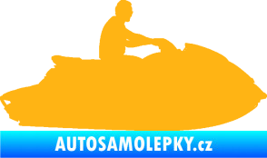 Samolepka Vodní skútr 003 pravá světle oranžová