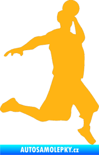 Samolepka Voleybal 005 pravá světle oranžová