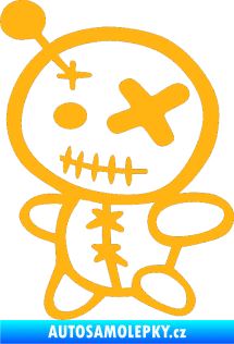 Samolepka Voodoo panenka 001 levá světle oranžová
