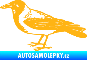 Samolepka Vrána 001 levá světle oranžová