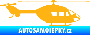 Samolepka Vrtulník 001 pravá helikoptéra světle oranžová