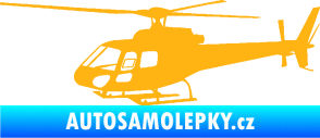 Samolepka Vrtulník 002 levá helikoptéra světle oranžová
