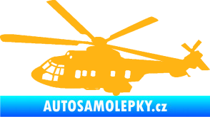 Samolepka Vrtulník 003 levá helikoptéra světle oranžová