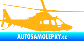 Samolepka Vrtulník 004 pravá helikoptéra světle oranžová