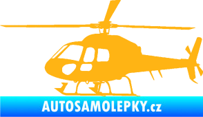 Samolepka Vrtulník 007 levá helikoptéra světle oranžová