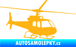 Samolepka Vrtulník 008 pravá helikoptéra světle oranžová
