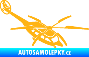 Samolepka Vrtulník 011 pravá helikoptéra světle oranžová