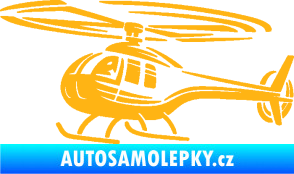 Samolepka Vrtulník 012 levá helikoptéra světle oranžová