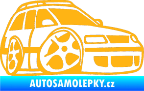 Samolepka VW Passat b6 karikatura pravá světle oranžová
