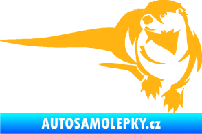 Samolepka Vydra 001 levá světle oranžová