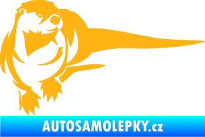 Samolepka Vydra 001 pravá světle oranžová