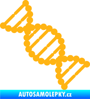 Samolepka Vzorec DNA levá světle oranžová