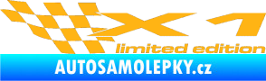 Samolepka X1 limited edition levá světle oranžová