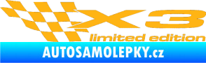 Samolepka X3 limited edition levá světle oranžová