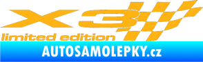 Samolepka X3 limited edition pravá světle oranžová