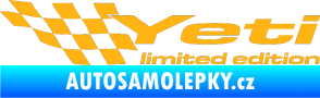 Samolepka Yeti limited edition levá světle oranžová